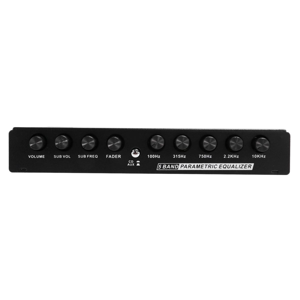 5-Band Car Audio Equalizer, Adjustable 5 Bands EQ Car Amplifier Graphic Equalizer with CD/AUX Input Select Switch,Black