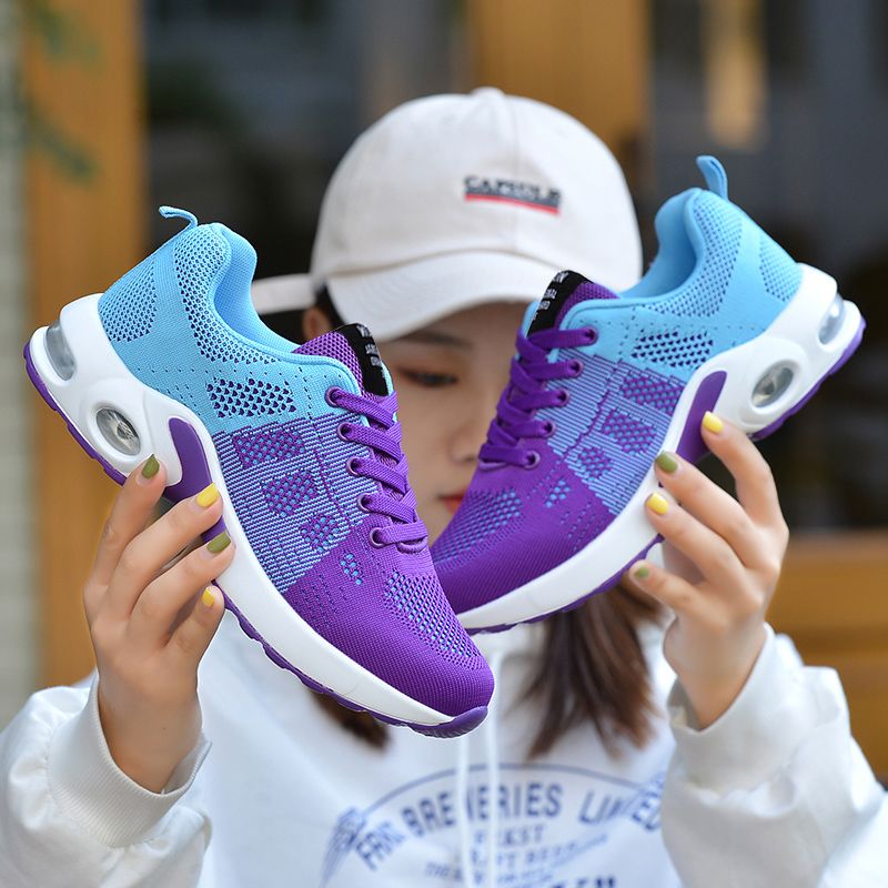 2022 Womens Air Cushion Shoes Running Sneakers - Purple