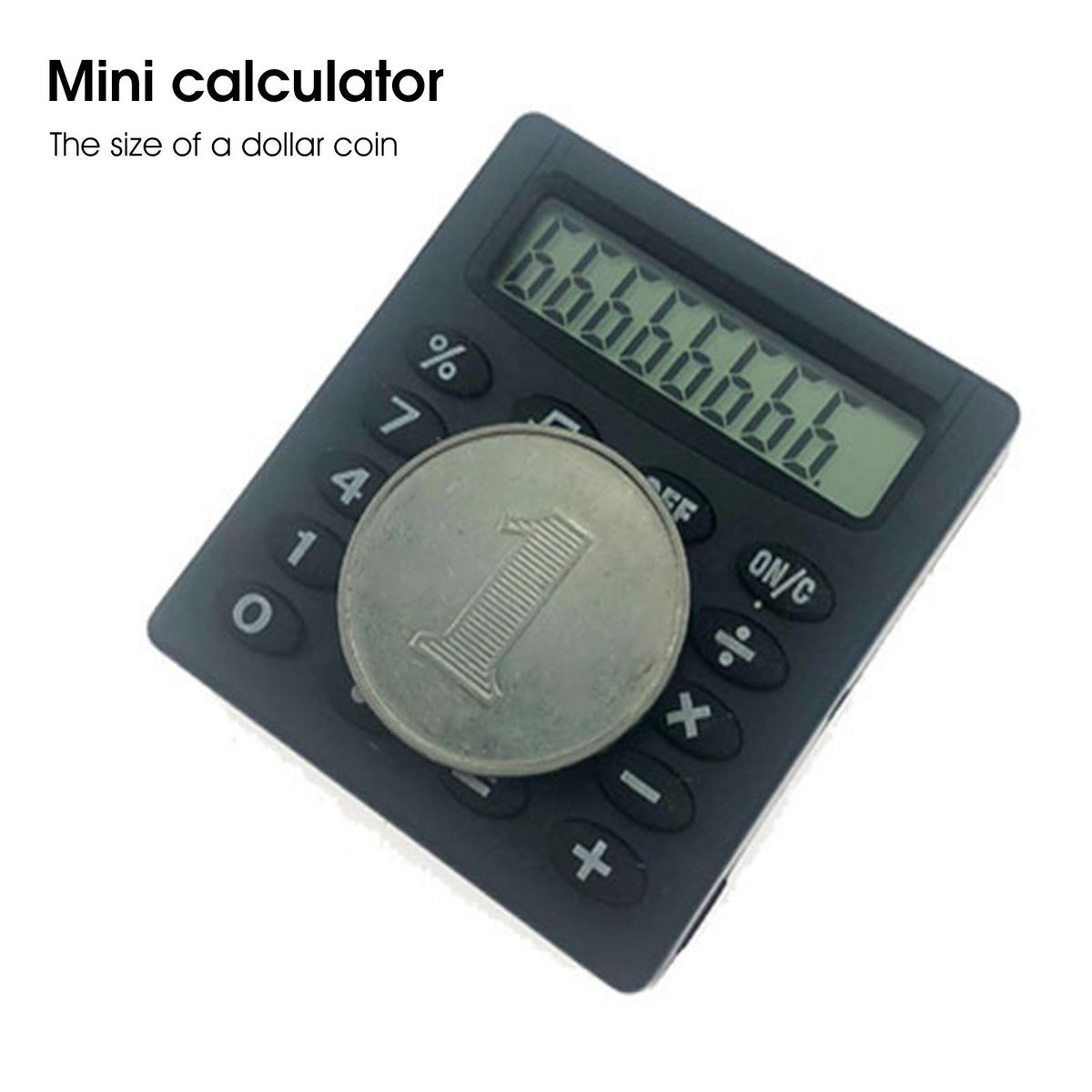 Mini Calculator LCD Display Pocket Calculator Black