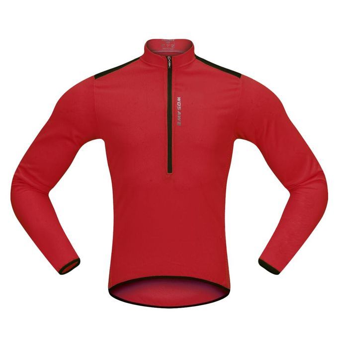 Unisex Premium Long Sleeve Jersey Top T-shirt Bike Bicycle Red M