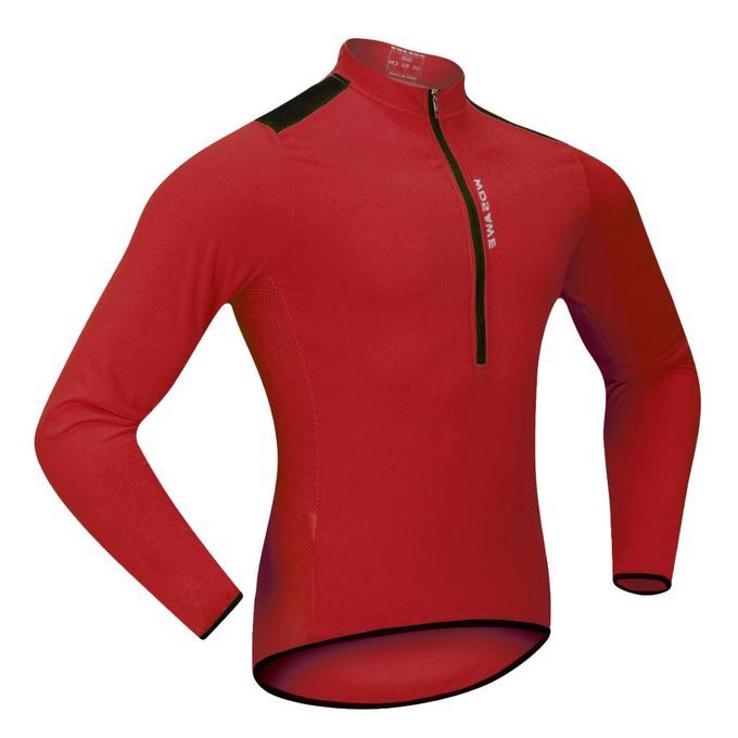 Unisex Premium Long Sleeve Jersey Top T-shirt Bike Bicycle Red M