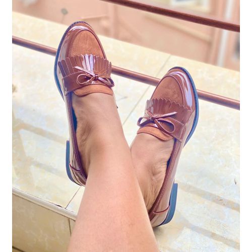 Women's Trendy Flat Shoes- Brown