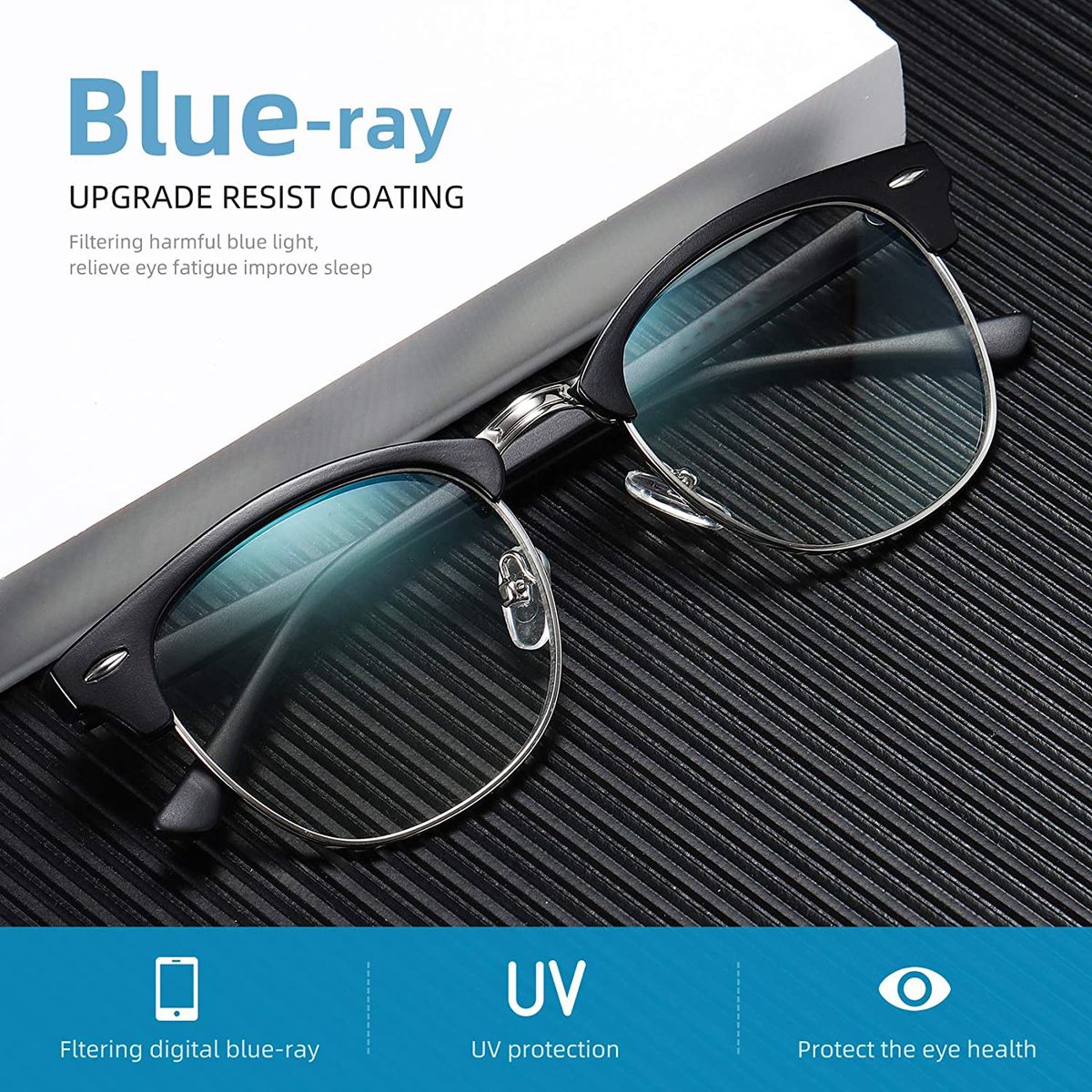 Unisex Blue Light Blocking, Anti Eyestrain Screen Glasses