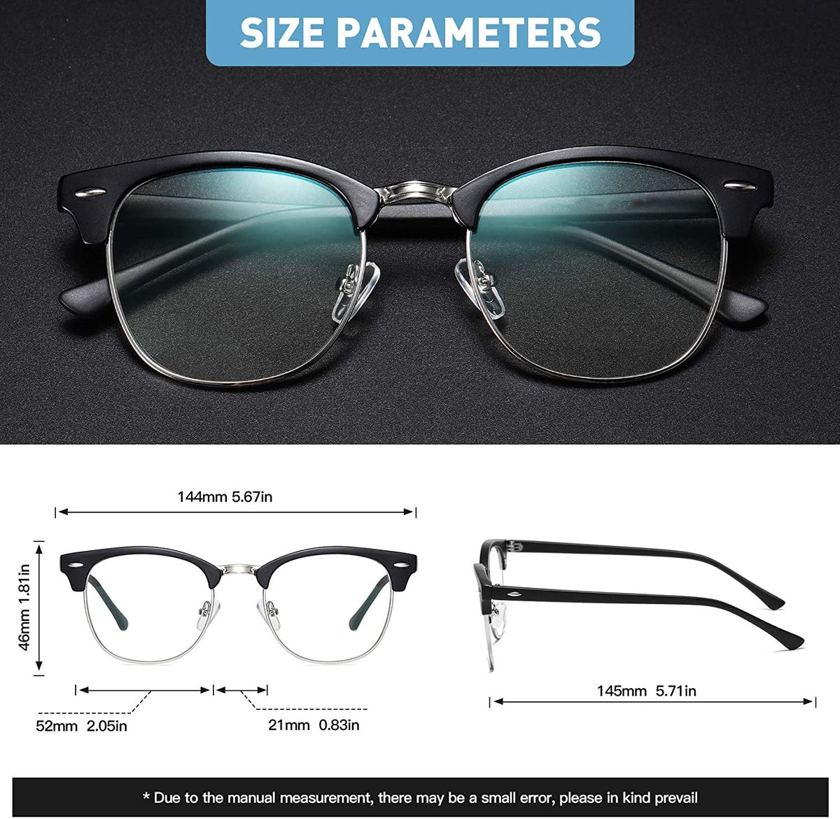 Unisex Blue Light Blocking, Anti Eyestrain Screen Glasses