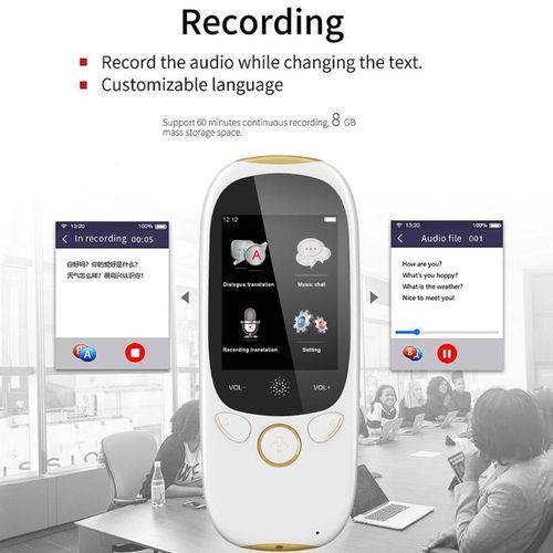 K1 Portable 45 Languages Smart Voice Translator WIFI Hotspot Two-way Translation Machine Real-time Recording Translation  ASQOA