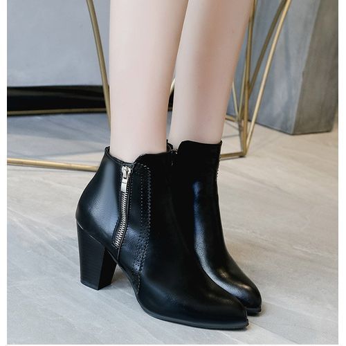 Women Lady Fashion Sexy High Heel Platform Chunky Martin Boots Party Dress Work Booties Shoes