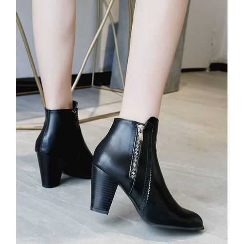 Women Lady Fashion Sexy High Heel Platform Chunky Martin Boots Party Dress Work Booties Shoes