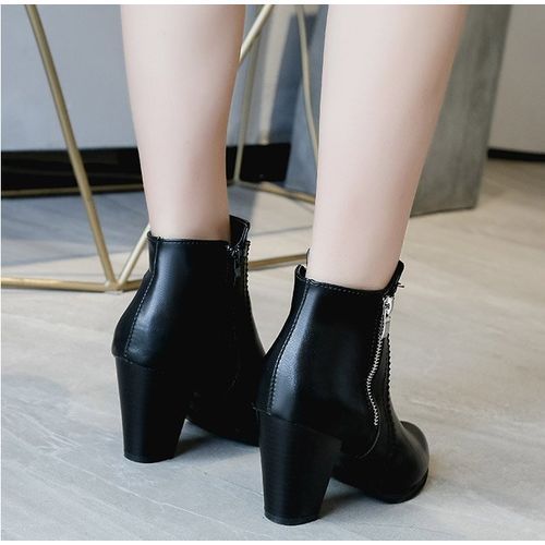 Women Lady Fashion Sexy High Heel Platform Chunky Martin Boots Party Dress Work Booties Shoes