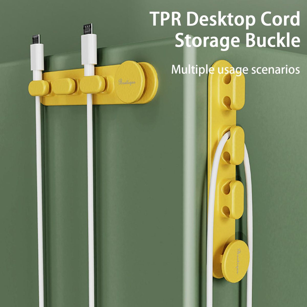 Wire Holder Desk Data Cable Securing Tool Yellow