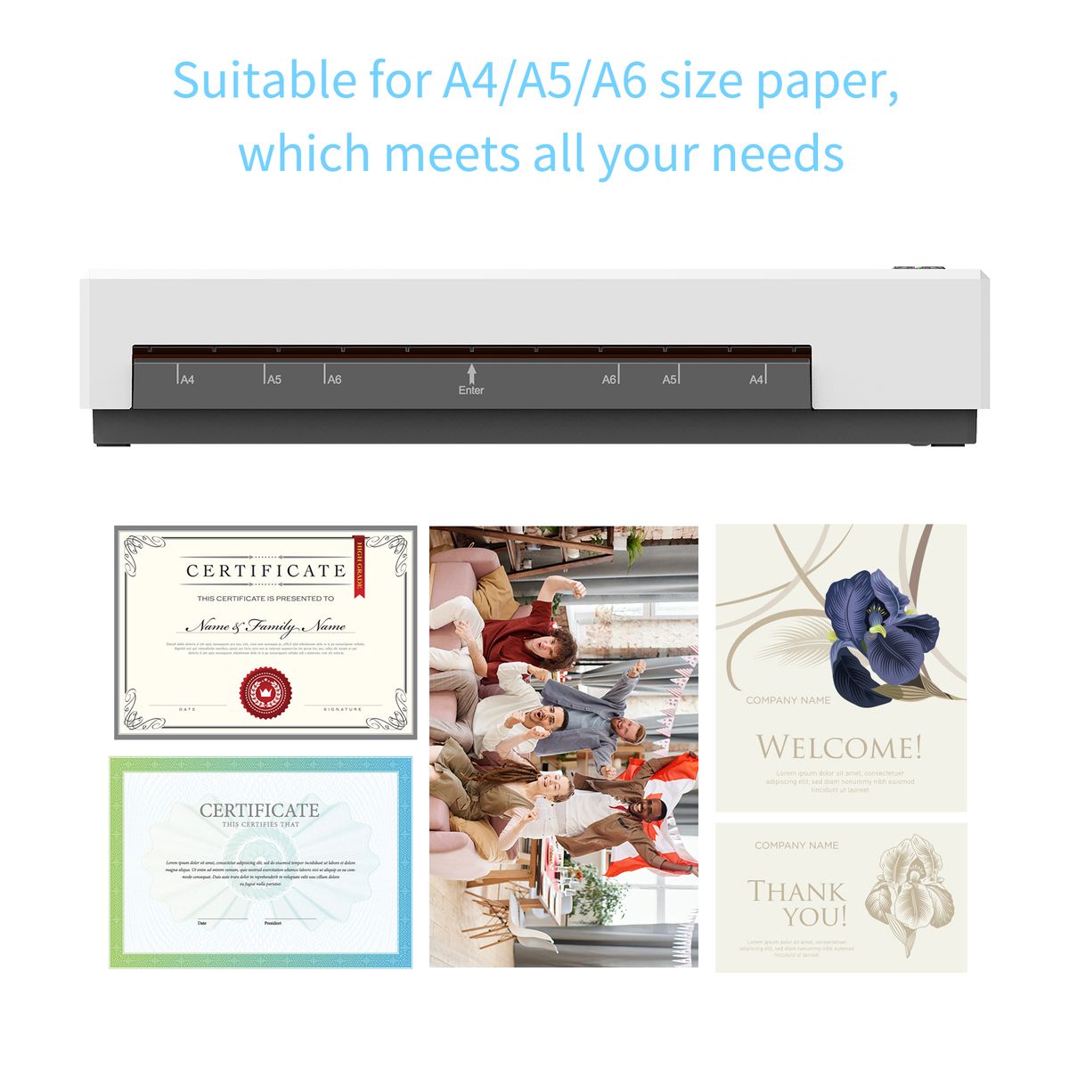 OSMILE Desktop Laminator Machine Set A4 Size Hot And Cold