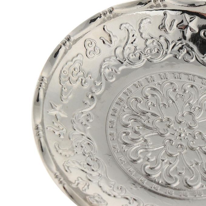 Round Tea Cup Saucer Kung Fu Tea Cup Coaster For Chinese Tea Silver