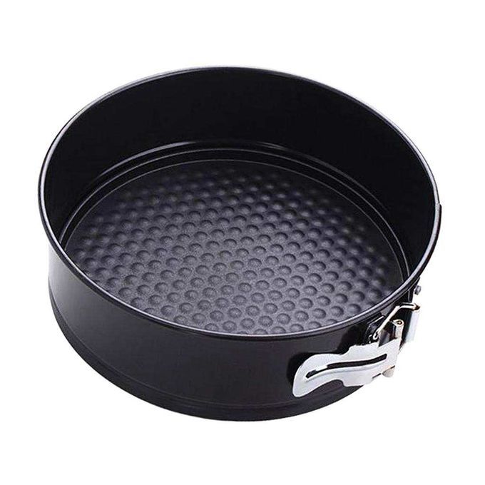 NON STICK SPRING FORM ROUND/HEART CAKE BAKING BAKE Black Round 24x7cm