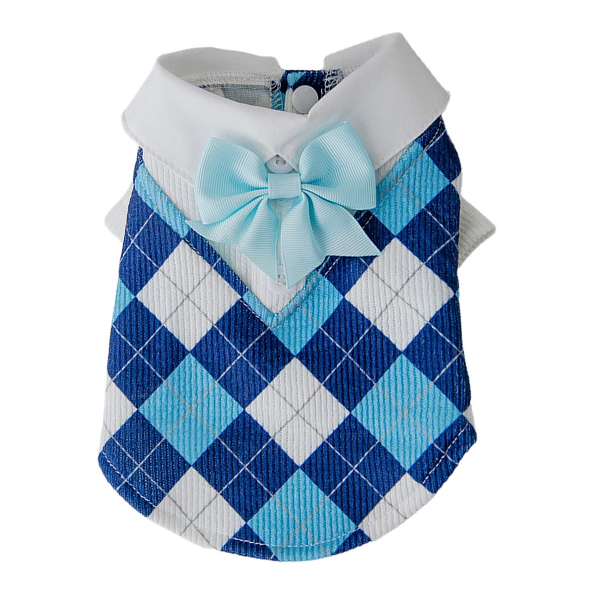 Dog Skirt College Style Summer Print Cat Dog Dress Pet Apparel Blue