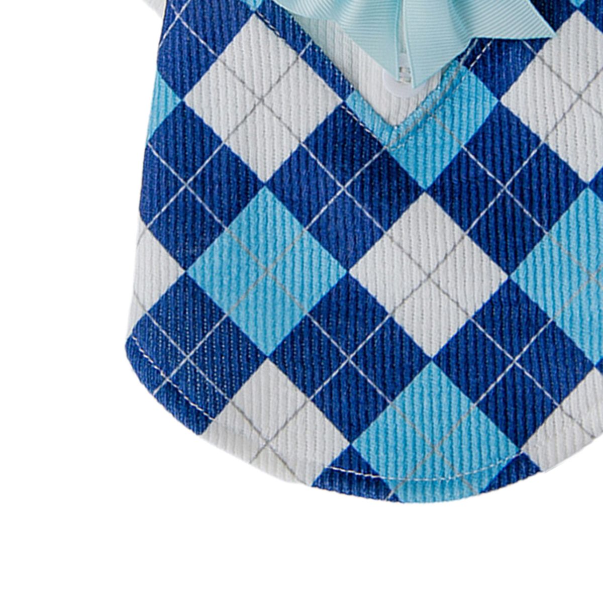 Dog Skirt College Style Summer Print Cat Dog Dress Pet Apparel Blue
