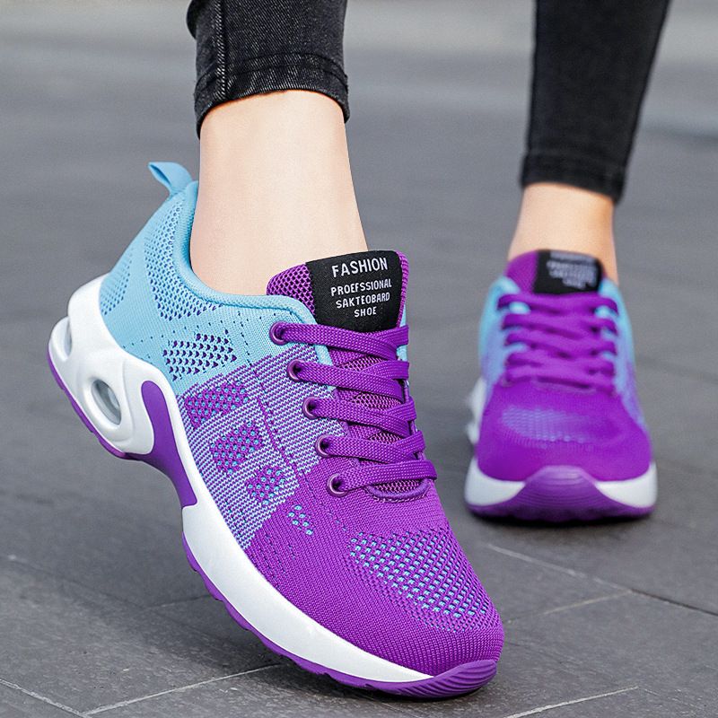 Women's Shoes Sneakers Air Cushion Running Shoes Breathable Non-Slip Fitness Leisure Running Sneakers
