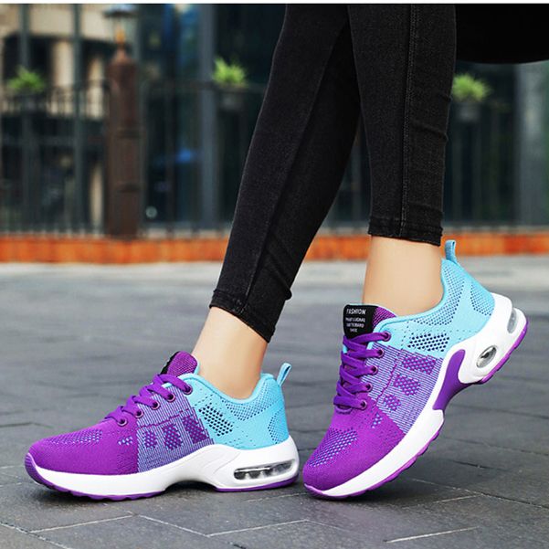Women's Shoes Sneakers Air Cushion Running Shoes Breathable Non-Slip Fitness Leisure Running Sneakers