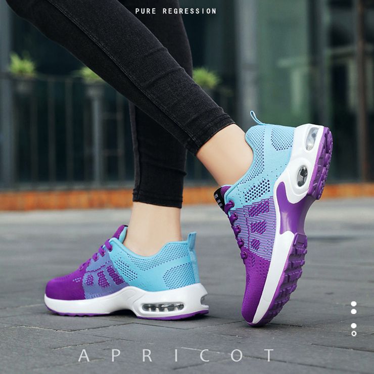 Women's Shoes Sneakers Air Cushion Running Shoes Breathable Non-Slip Fitness Leisure Running Sneakers