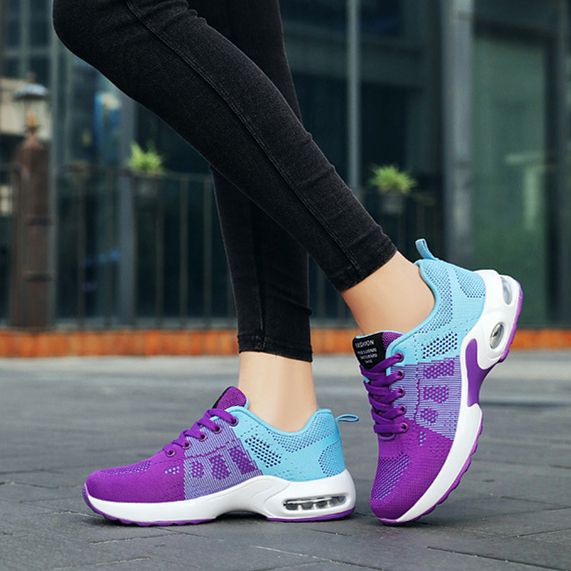 Women's Shoes Sneakers Air Cushion Running Shoes Breathable Non-Slip Fitness Leisure Running Sneakers