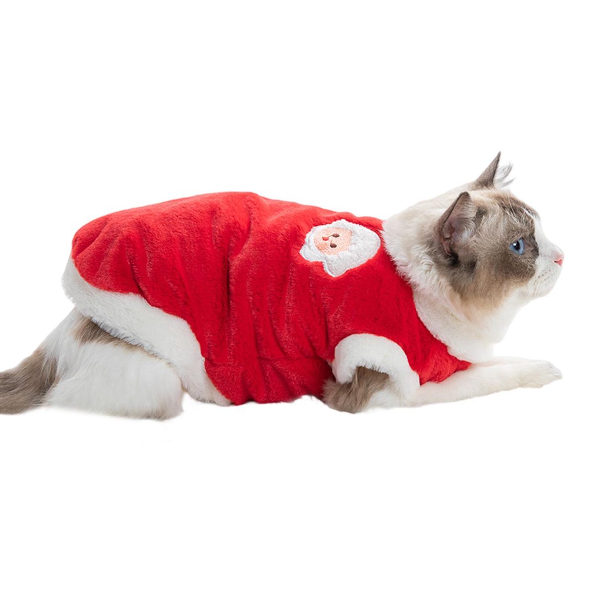 Winter Cat Clothing Pet Sweatshirt Small Cat Autumn Sleeping Clothes Red