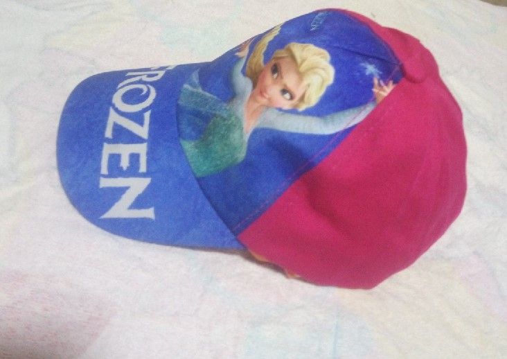 Girls Frozen Characters Hat Blocking Face Sunscreen Face Cap