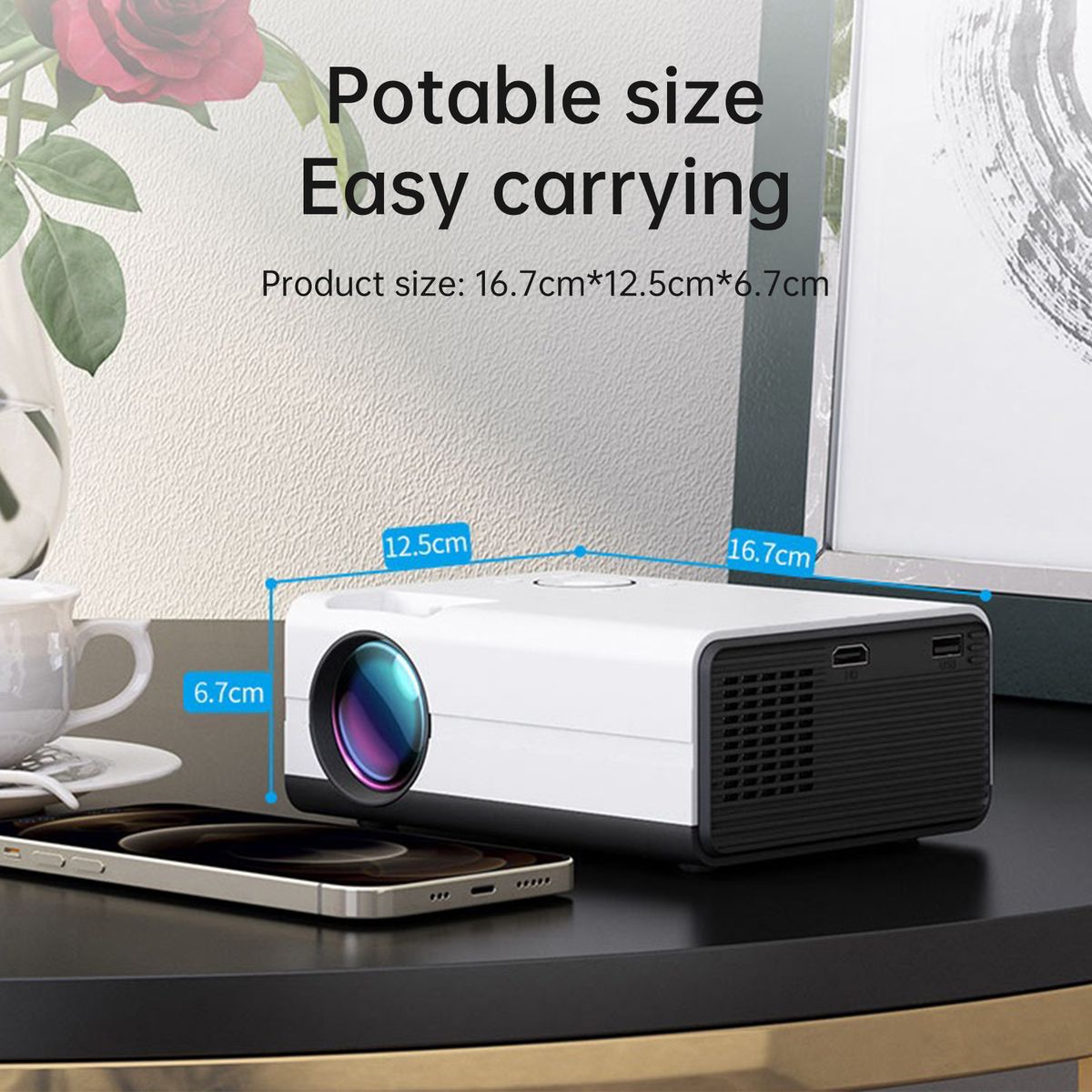 1080P Smart Projector 2.4G WiFi 2200 Lumens Multimedia