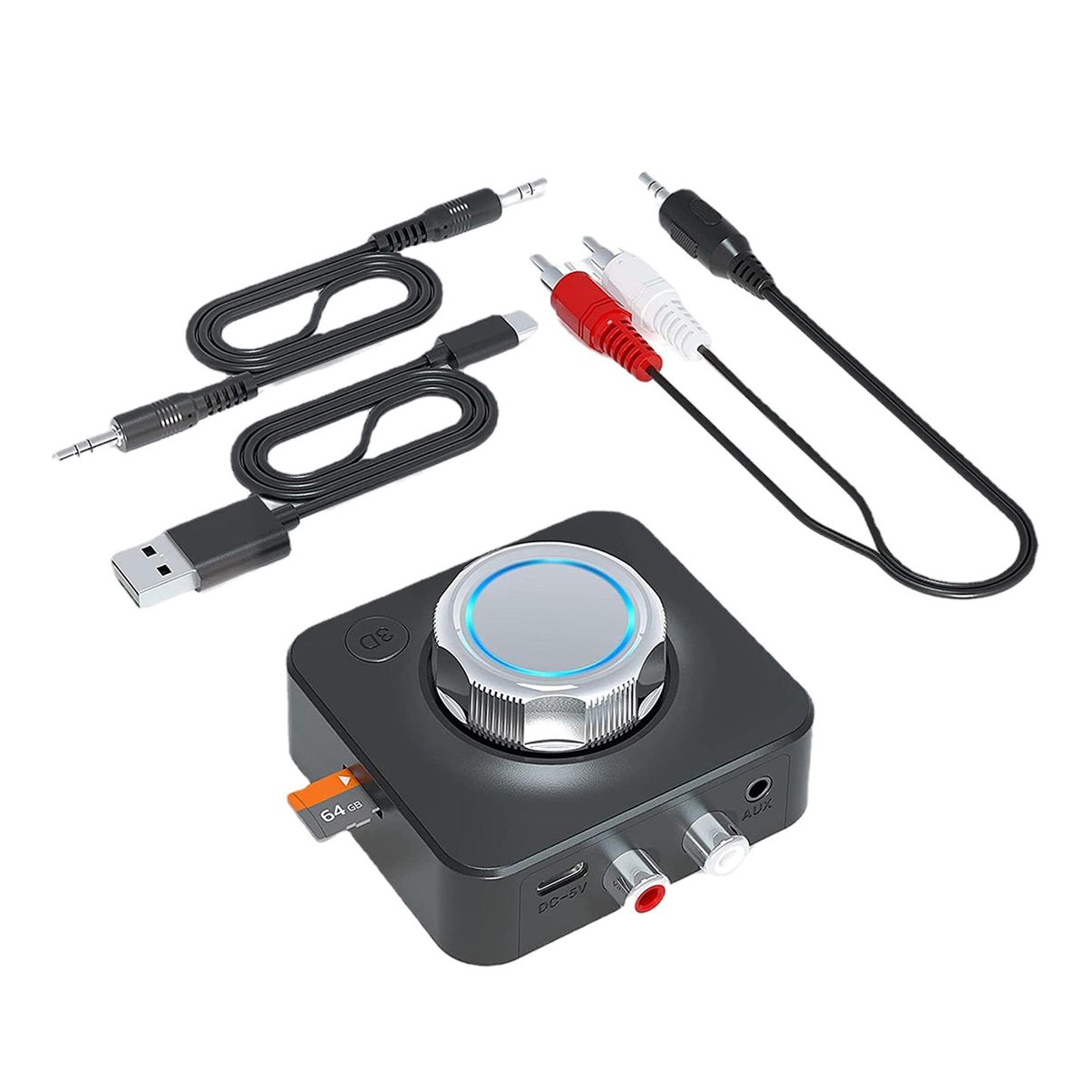 2 In 1 AUX RCA Bluetooth Wireless Audio Receiver Stereo Music Adapter