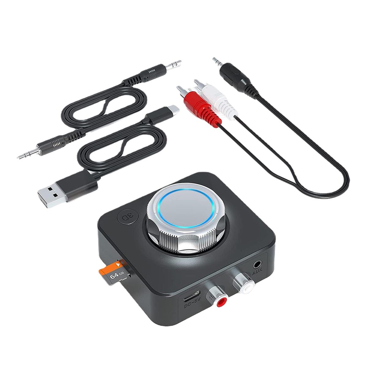 2 In 1 AUX RCA Bluetooth Wireless Audio Receiver Stereo Music Adapter