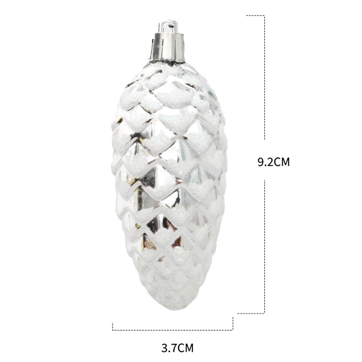 Christmas Hanging Pinecones Plastic Pinecone Balls Silver