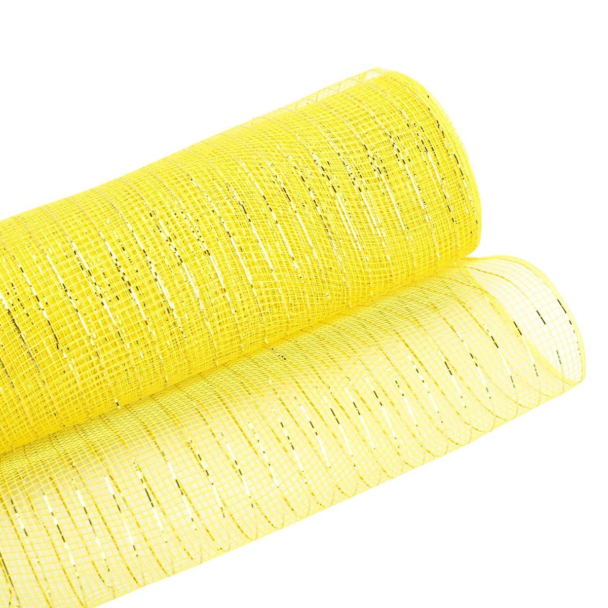 1 Roll Christmas Ribbon Xmas Tree Garland DIY Mesh Ribbon Webbing Home Decor Yellow
