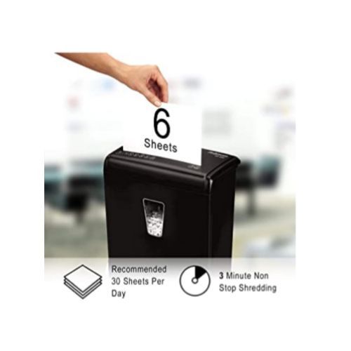 Powershred 6 Sheet Cross-Cut Personal Paper Shredder + Safety Lock
