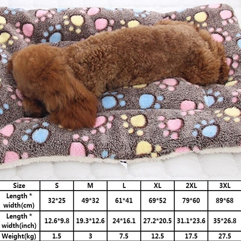Pet Sleeping Mat Warm Dog Bed Soft Fleece Pet Blanket Cat Litter Puppy Sleep Mat Lovely Mattress Cushion for Small Large Dogs