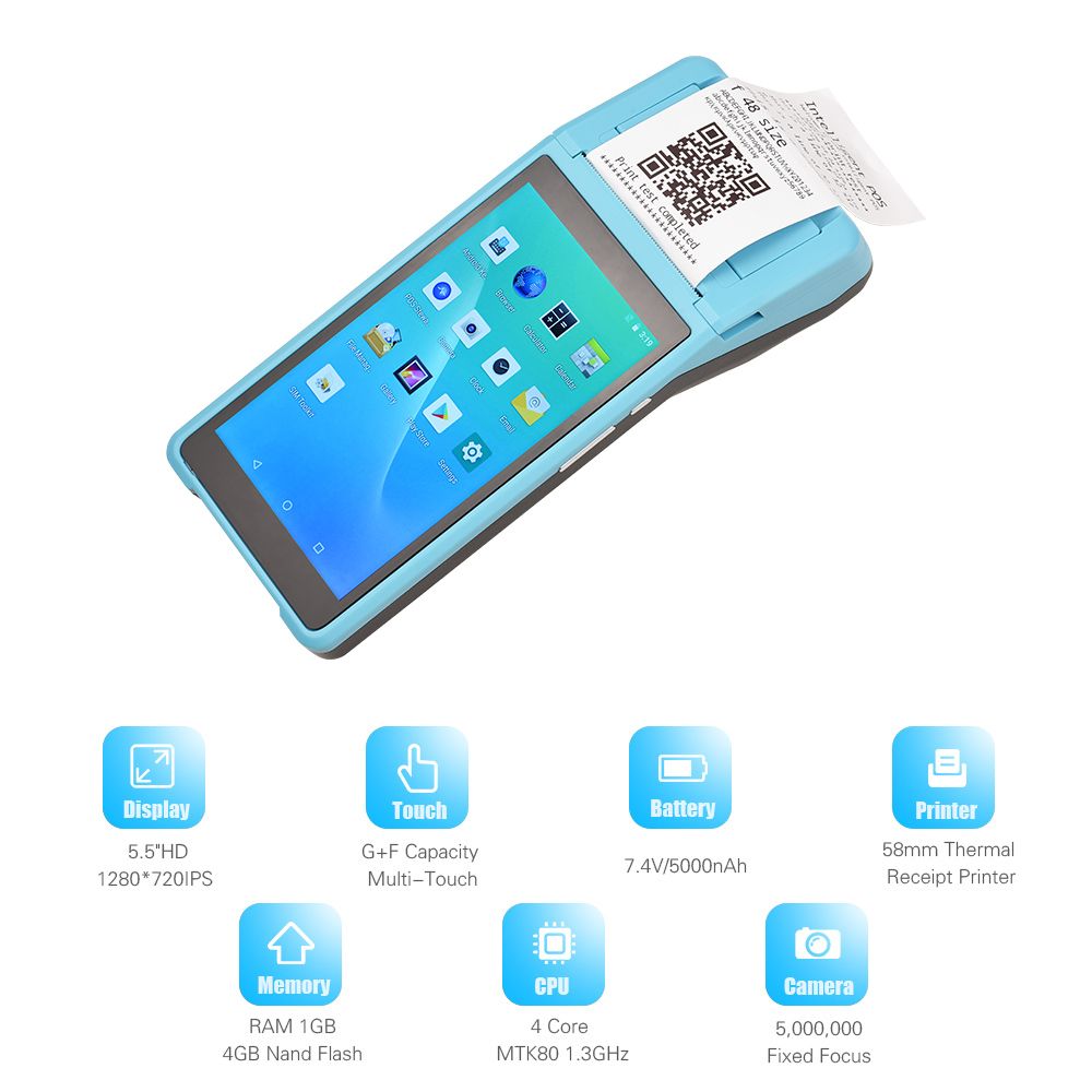 All In One Handheld PDA Printer Smart Terminal Wireless Portable
