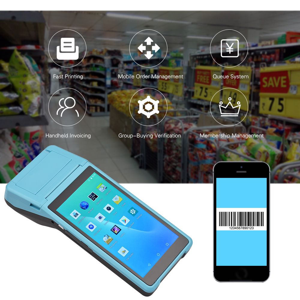 All In One Handheld PDA Printer Smart Terminal Wireless Portable