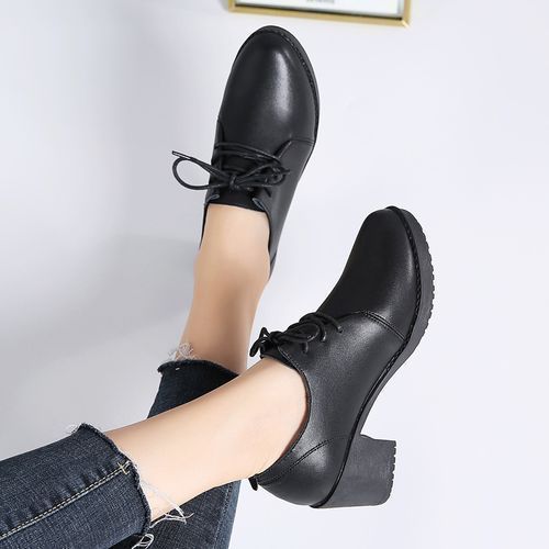 Ladies Patent Corporate Casual High Heel Shoe-Black