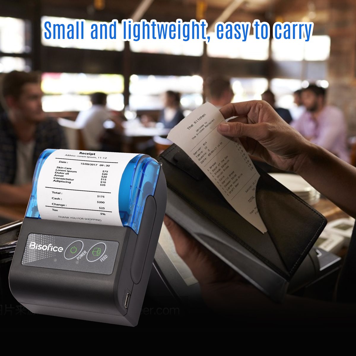 Portable Mini Thermal Printer 2 Inch Wireless USB