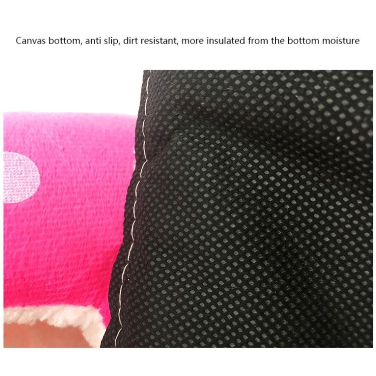 Pet Bed Strawberry Shaped Foldable Short Plush Pet House