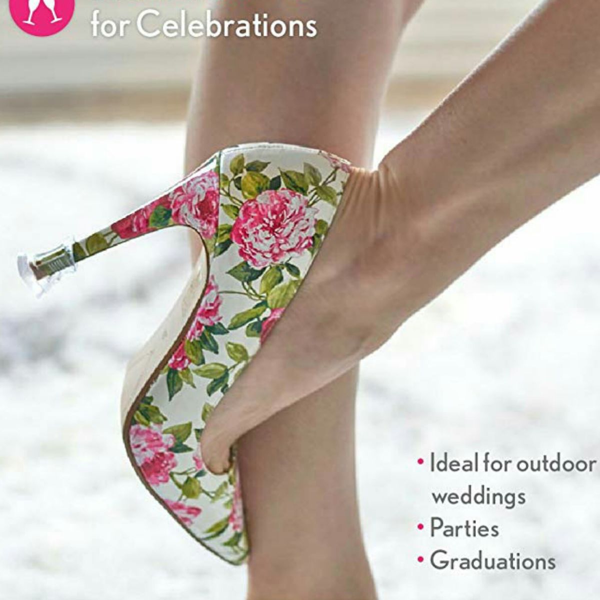 High Heel Protector Horse Shoe Design - 3 Pairs (Small Medium Large) - Clear