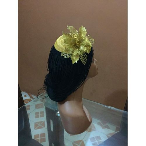 Golden Floral Bursts  Fascinator