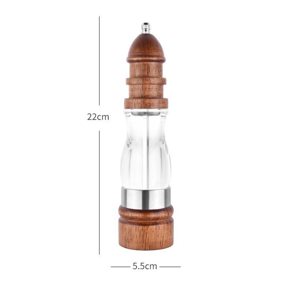 8" Manual Salt Pepper Grinder Set Mill Muller Shakers Tool 1 Piece