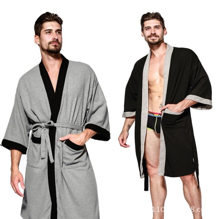 2  Men And Women Comfortable Sleep Wear Pyjamas Robe-- Ash /black