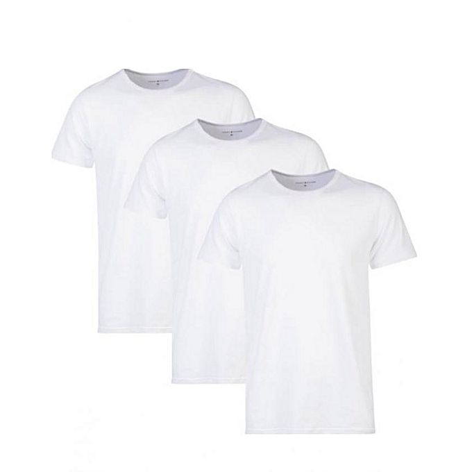 Men's Underwear 6n1 Round Neck Vest-White