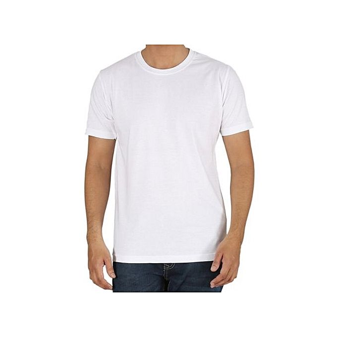 Men's Underwear 6n1 Round Neck Vest-White