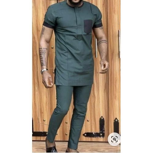 Dark Green Short Sleeved Native Senator