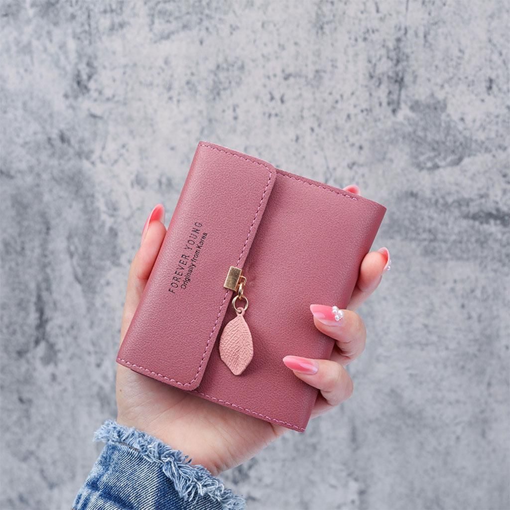 Female Lady Purse Slim Wallet Bag Handbag Travel Dark
