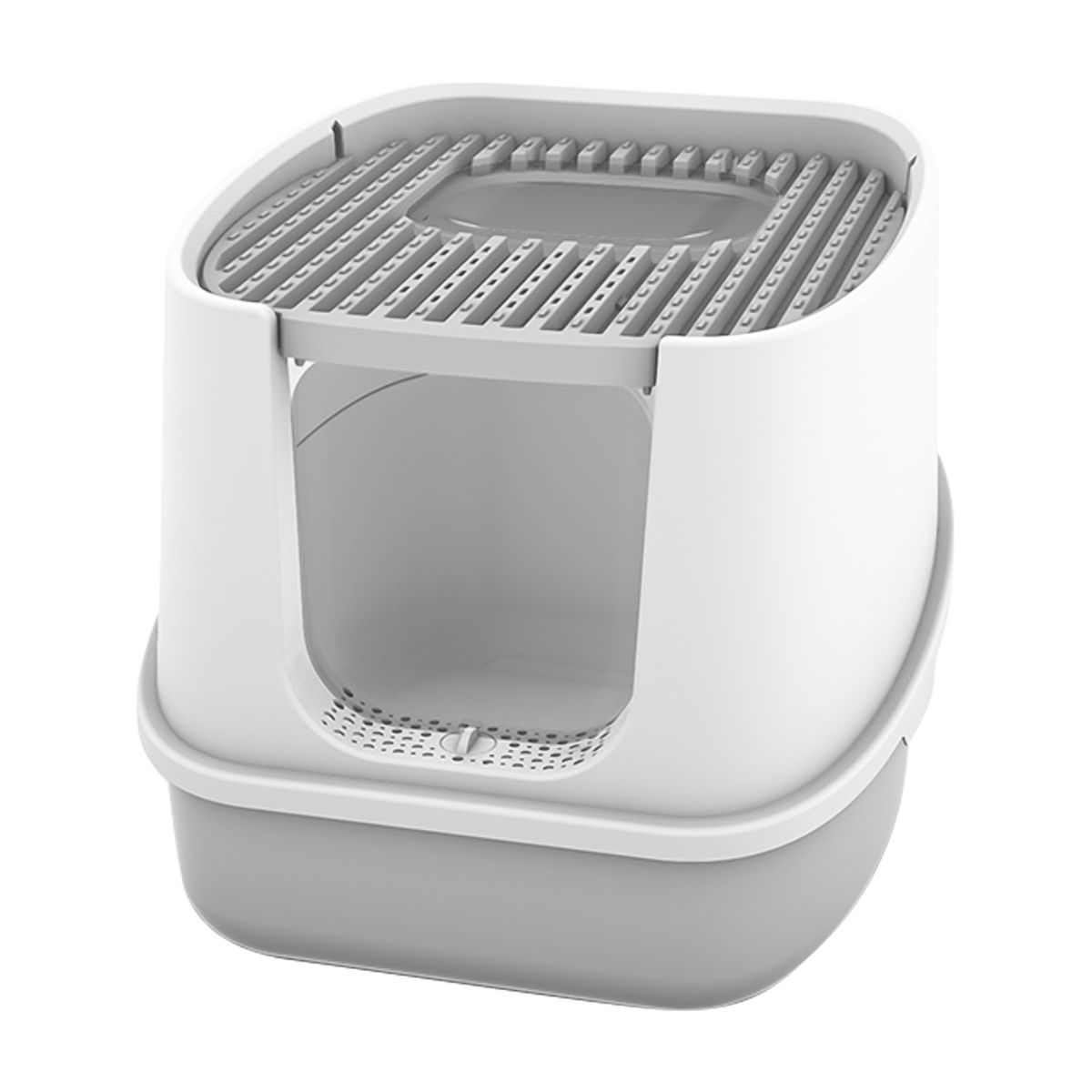 Large Fully Enclosed Cat Litter Box Front Entry Top Exit Cat