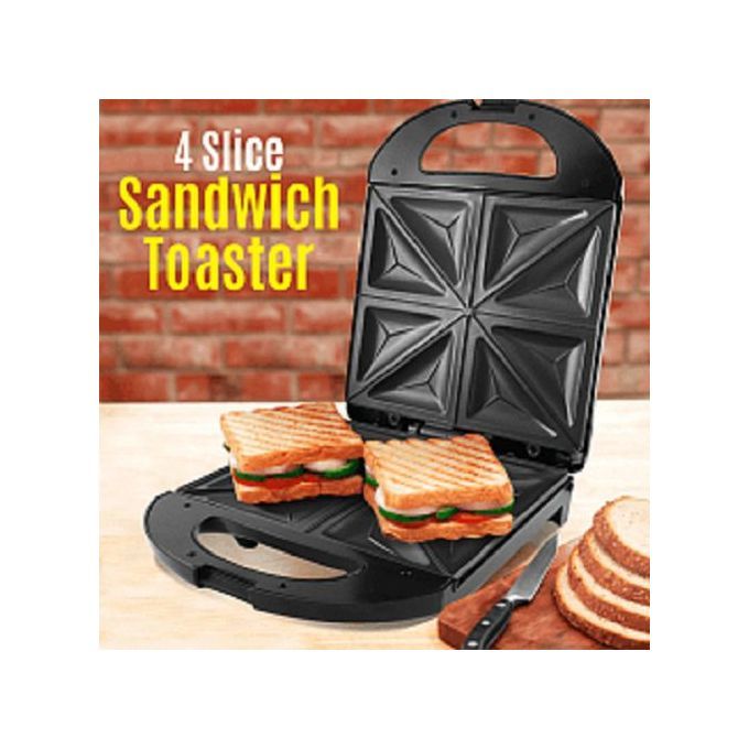 4 Bread Slice Electric Non Stick Toaster Sandwich Maker