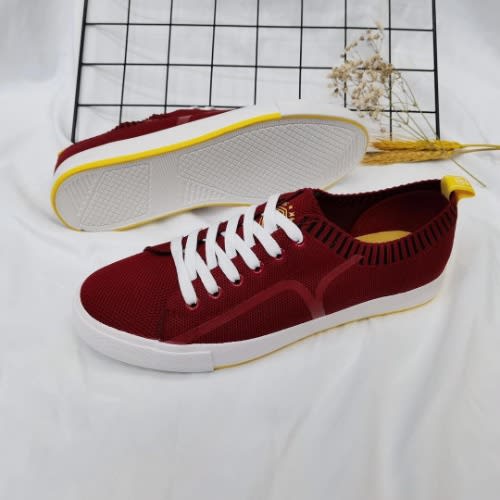 Men's Laceup Sneakers- Red