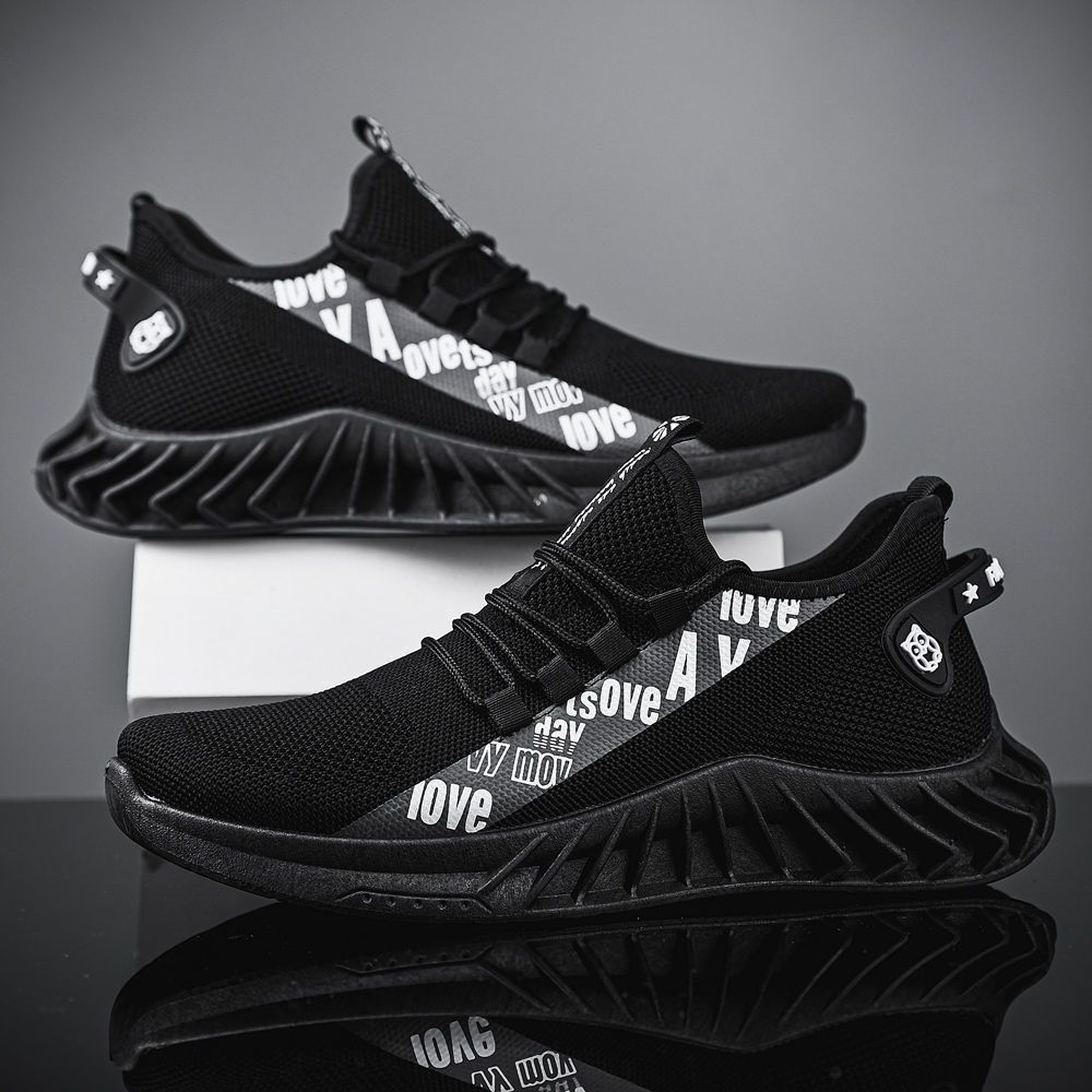 Casual Outdoor Ladies Sneakers - Simple Female Jogging Shoes - Size- Black