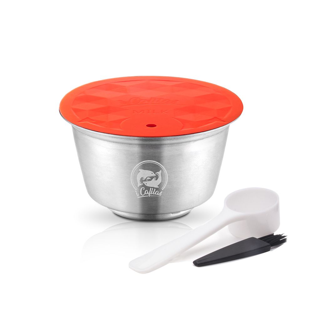 Reusable Milk Capsule Stainless Steel Refillable Milk Foam