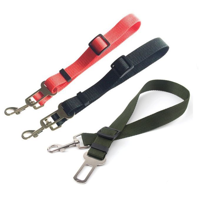 Adjustable Dog Pet Car Travel Vehicle Seat Safety Belt Clip Harness Leash Black